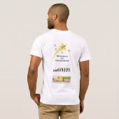 Vrouwenlogo's op mans t-shirt Science Cavewoman (Achterkant volledig)