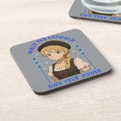 vrouwenmacht bier onderzetter (Linkerzijde)