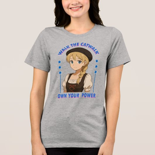 vrouwenmacht Tri-Blend shirt (Voorkant)