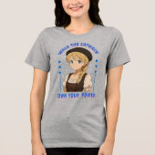 vrouwenmacht Tri-Blend shirt (Voorkant)