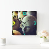  VROUWENMANNEQUINEBEAUTEKOPEN VIERKANTE KLOK (Huis)