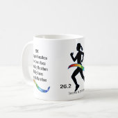 Vrouwenmarathon met Puzzle Ribbon Koffiemok (Voorkant links)