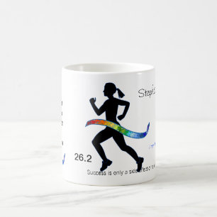 Vrouwenmarathon met Puzzle Ribbon Koffiemok