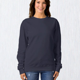 Vrouwenmarinesblauwe Sweatshirt / Aanpassen