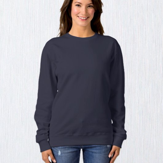 Vrouwenmarinesblauwe Sweatshirt / Aanpassen