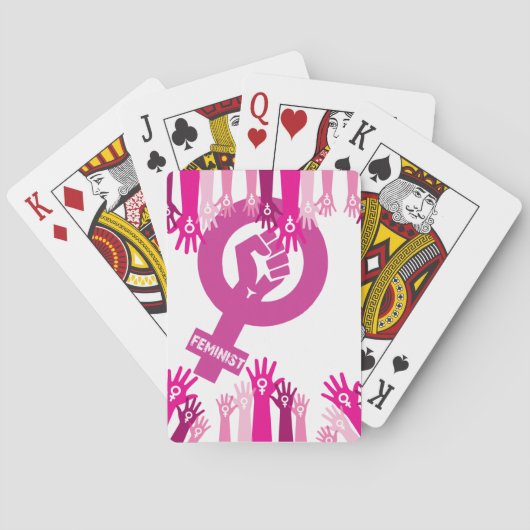 Vrouwenmars Feminist Reproductive Rights Pro Dra Pokerkaarten (Achterkant)