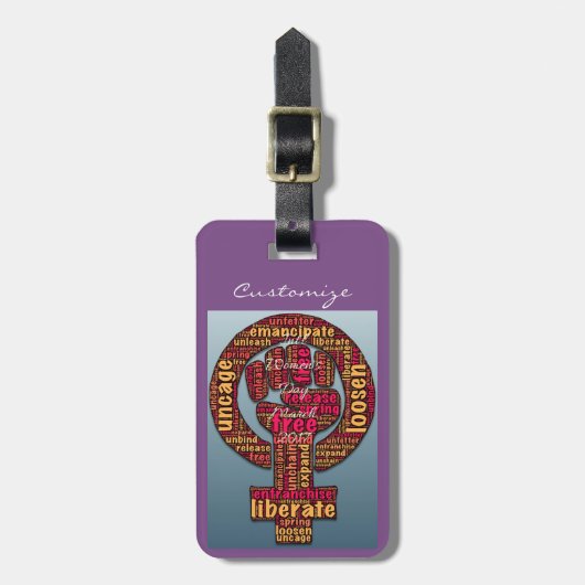 vrouwenmars in 2017 bagagelabel (Voorkant verticaal)