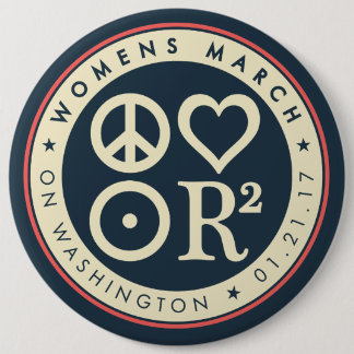 Vrouwenmars in Washington 6-inch Pin Ronde Button 6,0 Cm