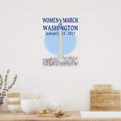 Vrouwenmars in Washington - door Pearl Poster (Keuken)