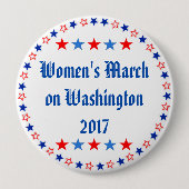 Vrouwenmars in Washington Ronde Button 4,0 Cm (Voorkant)