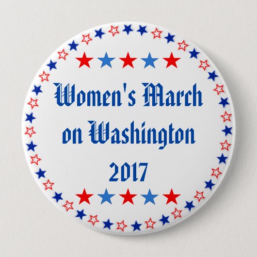 Vrouwenmars in Washington Ronde Button 4,0 Cm (Voorkant)