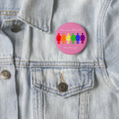 Vrouwenmars LGBTQIA Thunder_Cove Ronde Button 5,7 Cm (In situ)