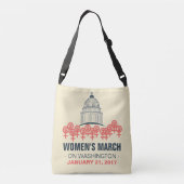Vrouwenmars over Washington Solidariteit Crossbody Tas (Achterkant)