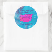 Vrouwenmars, roze Pet, beweging, Ronde Sticker (Tas)