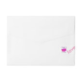 Vrouwenmars, roze Pet, beweging, waterverf Omwikkelbaar Adreslabel (Achterkant)