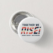 Vrouwenmars SF - samen verhogen we Ronde Button 3,2 Cm (Voorkant /achterkant)