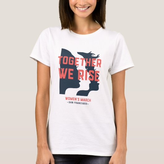 Vrouwenmars SF - samen verhogen we T-shirt (Voorkant)