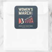 Vrouwenmars SLO - Gebeurtenis januari 2018 Vierkante Sticker (Tas)