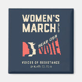 Vrouwenmars SLO Januari Event Magneet (Voorkant)