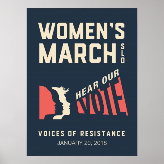 Vrouwenmars SLO Januari Event Poster (Voorkant)