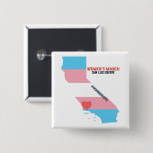 Vrouwenmars SLO Januari Gebeurtenis Vierkante Button 5,1 Cm (Voorkant /achterkant)