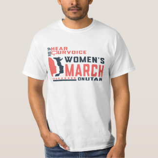 Vrouwenmars Utah stijgt op om onze stemmen te hore T-shirt