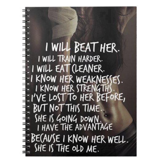 Vrouwenmotivatie, ik zal het oude me slaan notitieboek (Voorkant)