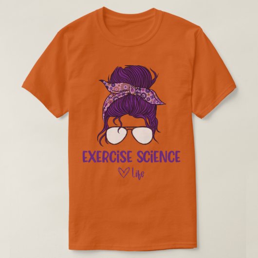 Vrouwenoefening Wetenschap leven, oefening Sci T-shirt (Design voorkant)