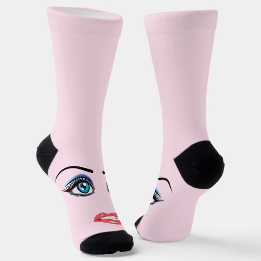 Vrouwenogen en -ogen sokken (Gebogen)