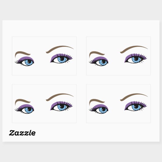 Vrouwenogen Rechthoekige Sticker (Vel)