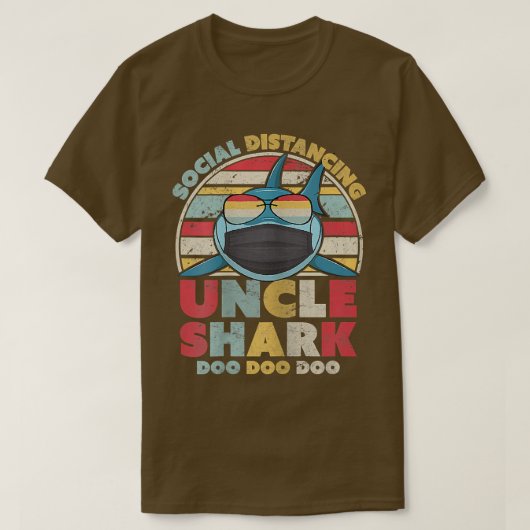 Vrouwenoom SharkSocial Distancing, voor Uncles T-shirt (Design voorkant)