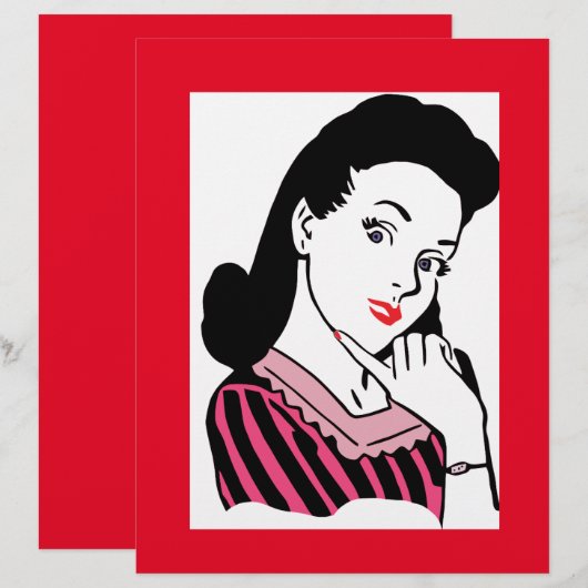 Vrouwenpapier, geveegd briefhoofd (Voorkant / Achterkant)