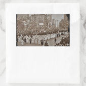 Vrouwenparade 1912 rechthoekige sticker (Tas)