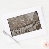 Vrouwenparade 1912 rechthoekige sticker (Envelop)
