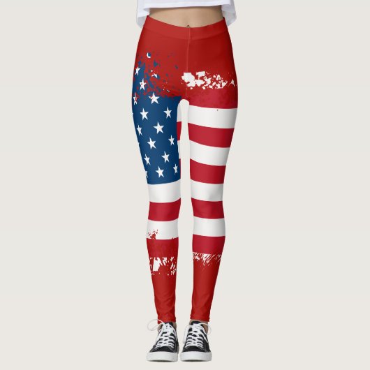 Vrouwenpatriottische Leggings (Voorkant)