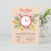 Vrouwenpensioen Off The Clock Bloemige Feest  Kaart (Staand voorkant)