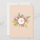 Vrouwenpensioen Off The Clock Bloemige Feest  Kaart (Achterkant)