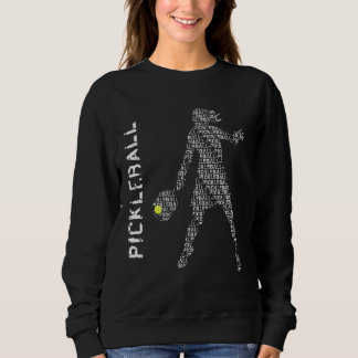 Vrouwenpickleball speler typografie trui