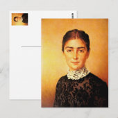  vrouwenportret briefkaart (Voorkant / Achterkant)