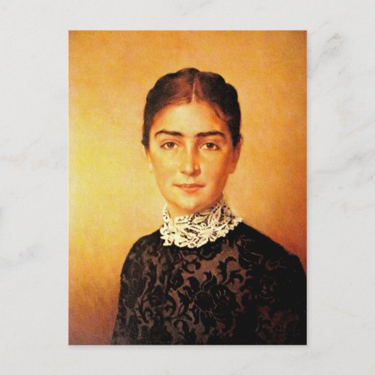  vrouwenportret briefkaart (Voorkant)