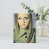  vrouwenportret briefkaart (Staand voorkant)