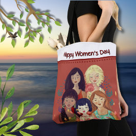 Vrouwenportret Internationale Vrouwendag Tote Bag