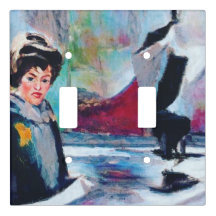  vrouwenportret met Abstracte achtergrond