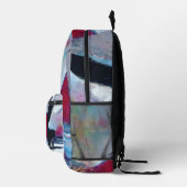 vrouwenportret met Abstracte achtergrond Bedrukte Rugzak (Rechts)