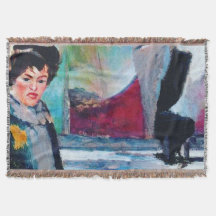 vrouwenportret met Abstracte achtergrond