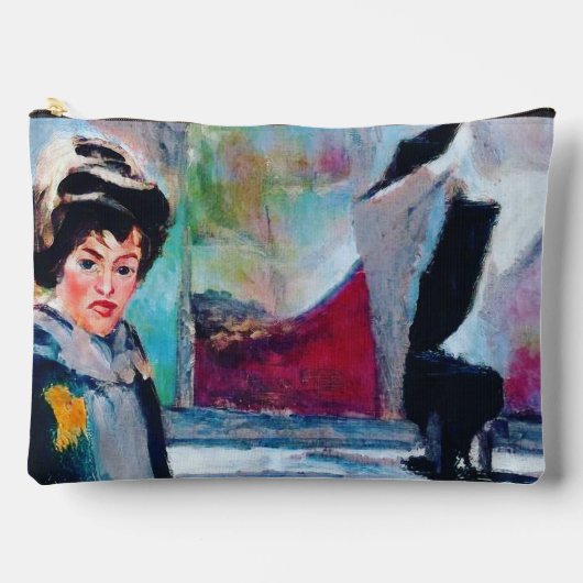 vrouwenportret met Abstracte achtergrond Etui (Voorkant)