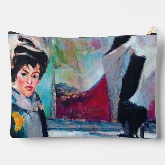  vrouwenportret met Abstracte achtergrond Etui (Achterkant)