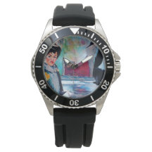 vrouwenportret met Abstracte achtergrond