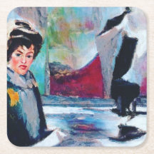  vrouwenportret met Abstracte achtergrond