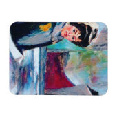 vrouwenportret met Abstracte achtergrond Magneet (Horizontaal)